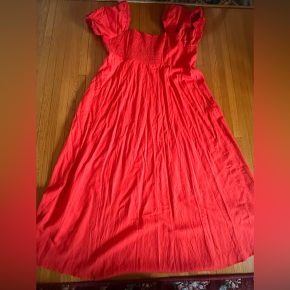 Boden Ruched Bodice Midi Dress in Vermillion, Size 20-22R, NWOT - Picture 13 of 13